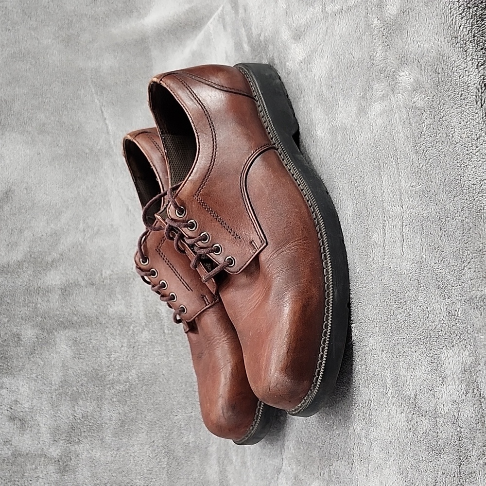 Dockers Shoes Mens Size 10.5 Distressed Brown Leather Oxford Lace Up